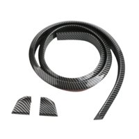 Ioensy - Kit De Alerón De Techo Para Maletero De Coche, Fácil De Instalar, Accesorios Para Automóvil, Pegatina Embellecedora De 4,5 Cm De Fibra De Carbono
