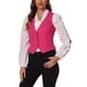 thumbnail image 4 of INSPIRE CHIC Chaleco de Mezclilla para Mujer Cuello en V con Botones Chaleco Casual de Jean sin Mangas XL Rosa Fucsia, 4 of 5