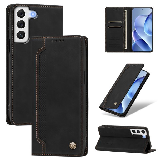 Funda Billetera para Samsung Galaxy S21 FE 5G Imán y Resistente Negro