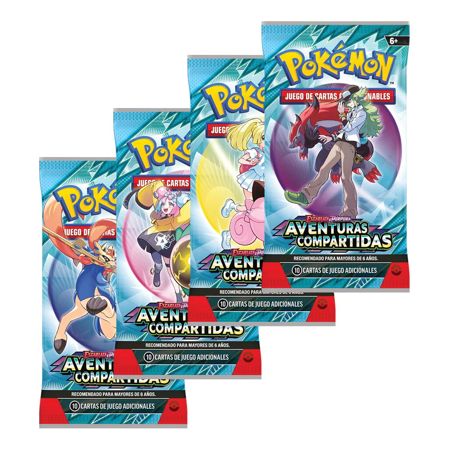 Pokémon - Cartas Pokemon Pack 4 Sobres Journey Together Español Azul