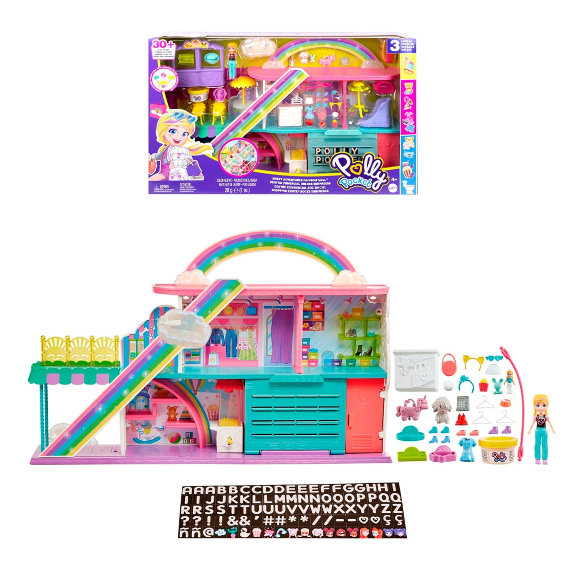 Playset Muñeca Polly Pocket 35 Piezas Centro Comercial