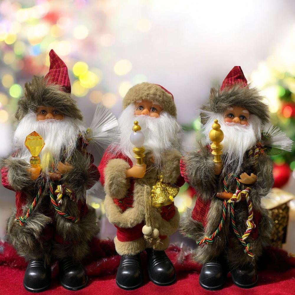 N-ofertas - Viejo Pascuero Musical Adorno Navideño Decorativo 30 Cm Rojo