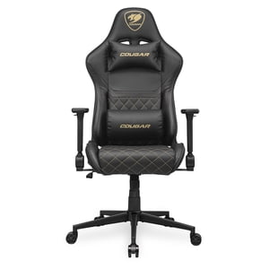 Silla Gamer Cougar Armor One V2, Apoyabrazos 4D, Reclinable 155°, Hasta 120Kg, Gold