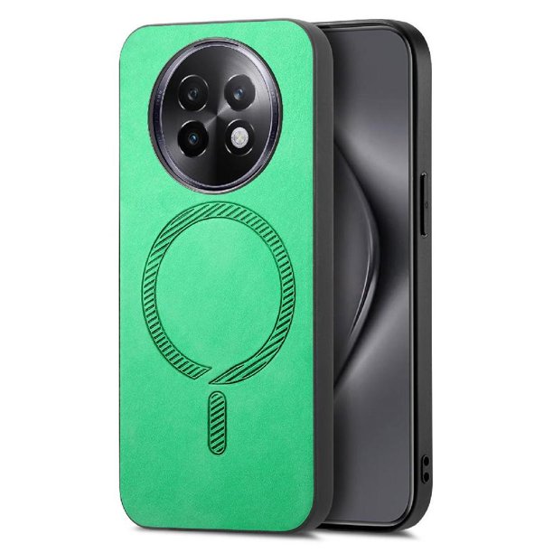 Magnetic Slim Case for Realme 12 Pro Plus 5G with Camera Guard & Anti-Scratch Back Green