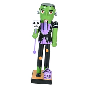 Bothyi - Figura Decorativa De Cascanueces De Halloween Para Decoración De Jardín Festivo, Diseño De Frankenstein