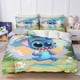 thumbnail image 1 of v1793 Bed Sheets Cartoon Stitch Bedding Sets Comforter Cover Bed Cover Duvet Cover Pillow Case - Pieces Sets Kids Adult Bedroom Decoration 3-Piece Bedding Set (1 Duvet Cover + 2 Pillow Shams) Bed Shee, 1 of 5