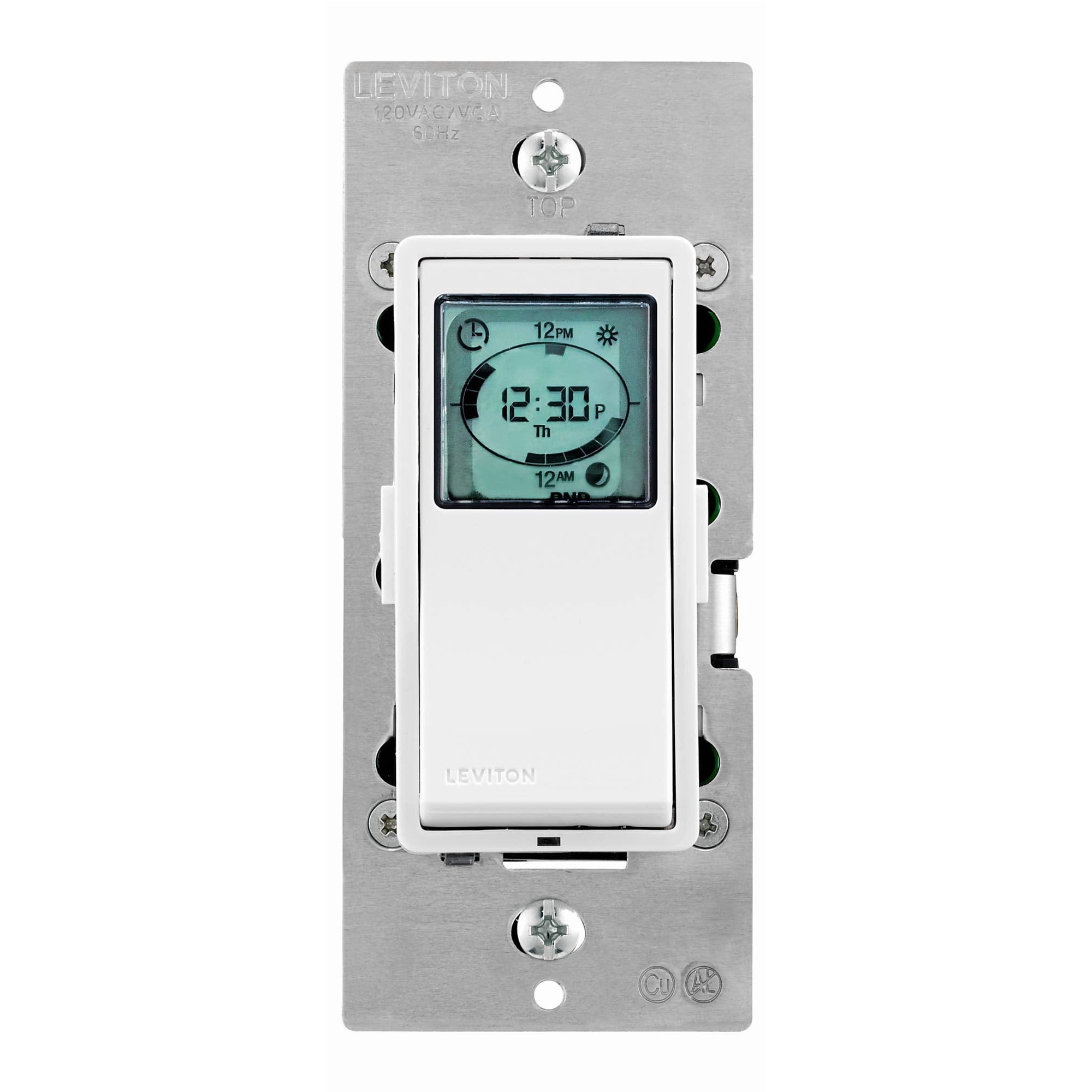 Interruptor Temporizador Leviton Decora Vpt24-1pz Para Luces Y Motor
