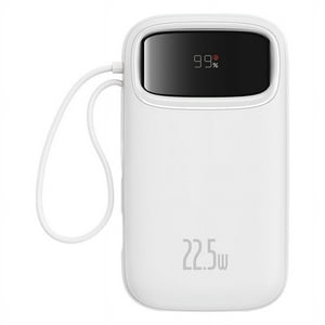 Powerbank Baseus Qpow2 Con Pantalla Digital, Carga Rápida 22.5W, 10.000Mah, Lightning/Tipoc - Blanco