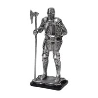 Magideal - Figura De Caballero Estatua Decorativa Figura De Caballero Decoración De Mesa Para Entrada Chimenea Dormitorio Decoración Del Hogar Regalo De Inaugura Plata