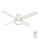 thumbnail image 1 of Ventilador de techo Hunter Dempsey de 132 cm con luz LED y control remoto, blanco, 1 of 9