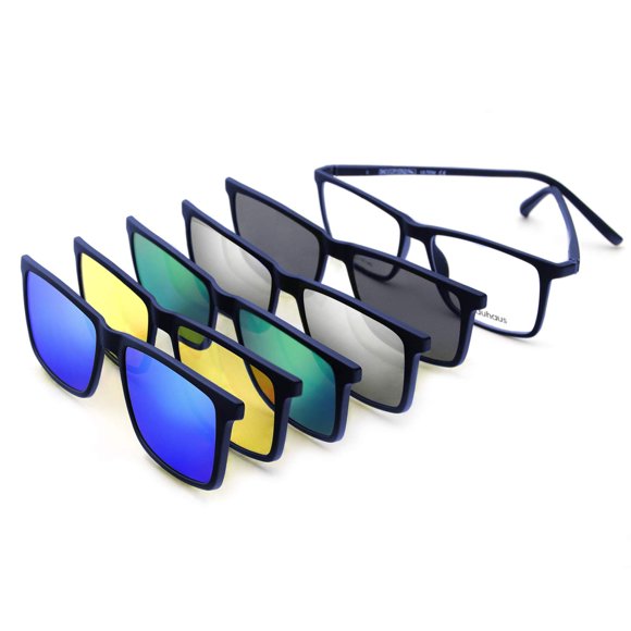 Gafas de sol Bauhaus magnéticas clip‑on con juego de 5 lentes