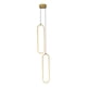 thumbnail image 1 of Colgante de techo dorado Iluminación colgante LED Longitud ajustable Instale fácilmente Araña colgante Cuerpo de aluminio para pasillo, comedor, bares Luz calida, 1 of 5