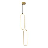 Magideal - Colgante De Techo Dorado Iluminación Colgante Led Longitud Ajustable Instale Fácilmente Araña Colgante Cuerpo De Aluminio Para Pasillo, Comedor, Bares Luz Calida