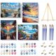 thumbnail image 1 of Art Kit VIGEGU Paint by Numbers, 4 unidades, 23 x 30 cm, lienzo, 1 of 7