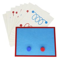 Magideal - De Entrenamiento Pen Track, Motor Fino, Juguetes Educativos Impresos De Dos Cara Para El Desarrollo Del Cerebro, Material Didáctico Para Niños Básico