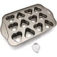 thumbnail image 3 of Moldes redondos para muffins con base extraíble, antiadherentes, con 12 agujeros, para tartas de chocolate, huevos y tartas, con forma de corazón para fiestas, cumpleaños y San Valentín, de 13 pulgada, 3 of 5