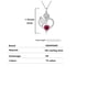 thumbnail image 3 of Collar HESHPAWS 925 Sterling Silver Birthstone Rose Flower Heart Pendant 18+2", 3 of 7