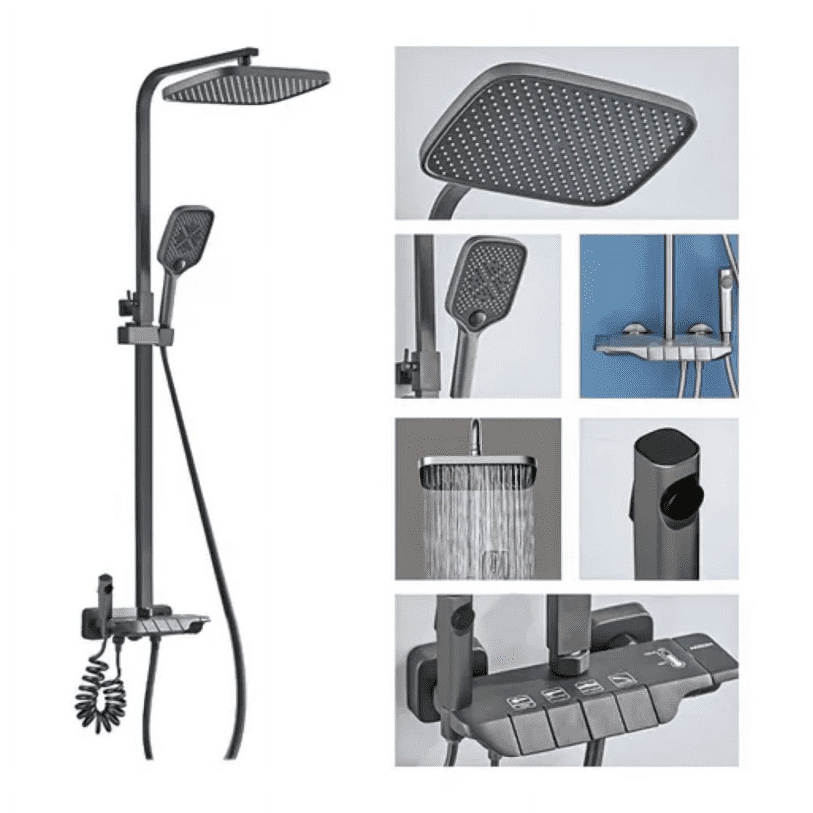 Genérico - Ducha De Lujo Premium 4 Modos Bidet Baño 3 Cabezales Grafito