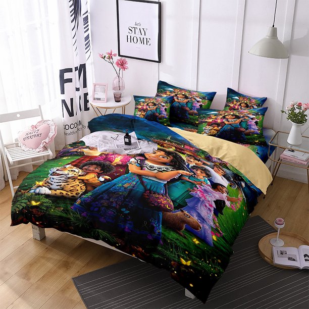 Encanto Mirabel Quilt Cover Family Baby Bedding Sets Pillowcase Cute Cartoon Baby Children's Bed Set Birthday Gifts Bed Sheets