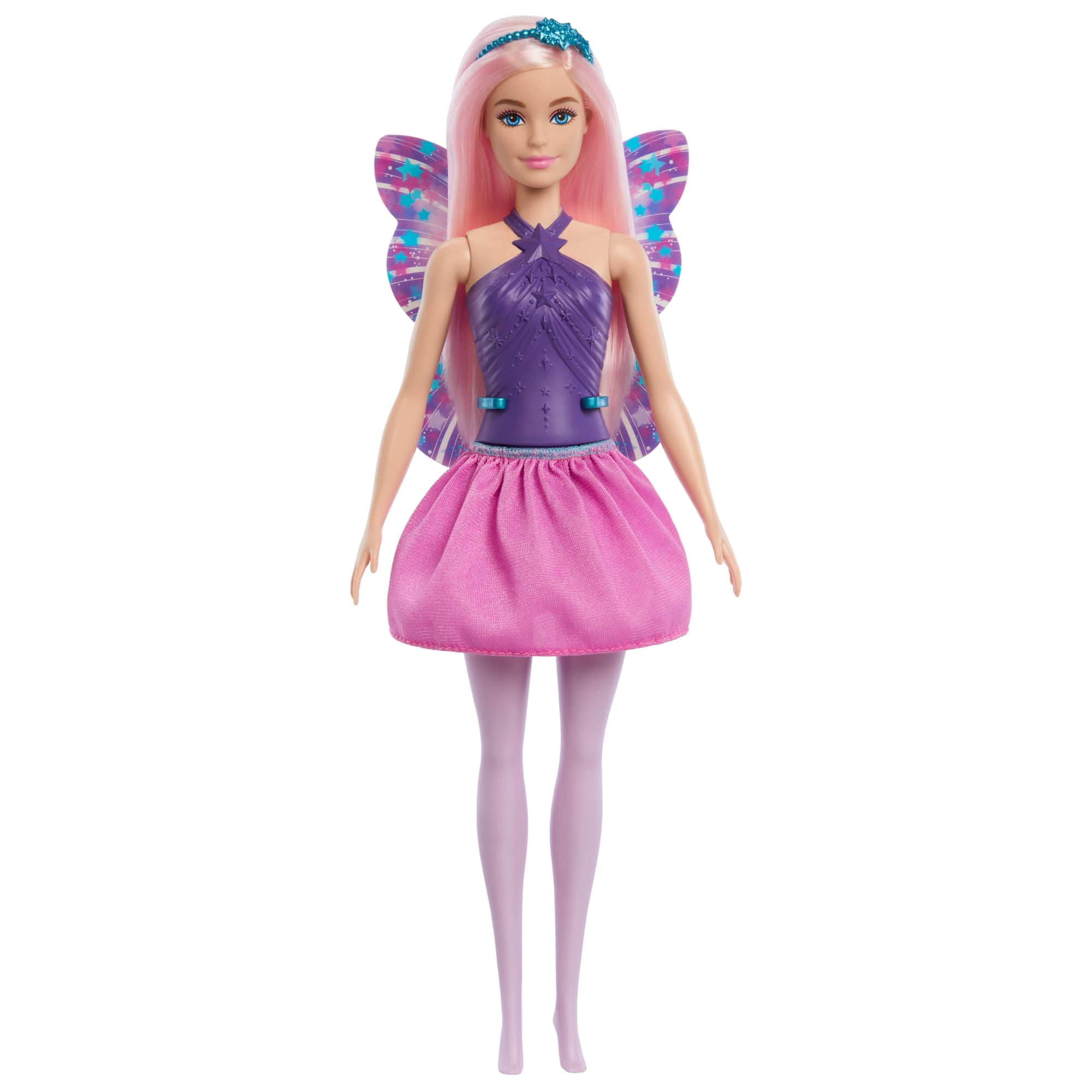 Barbie Dreamtopia Bailarina Hada - Pelo Rosa - Alas Morada