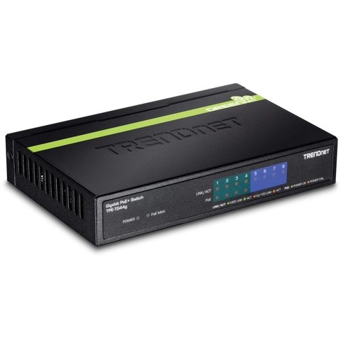 Conmutador Poe+ Gigabit Trendnet Tpe-Tg80G De 8 Puertos 123 W Negro