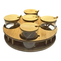 Genérico - Juego Frascos Contenedores Organizadores Estilo Natural Jhn