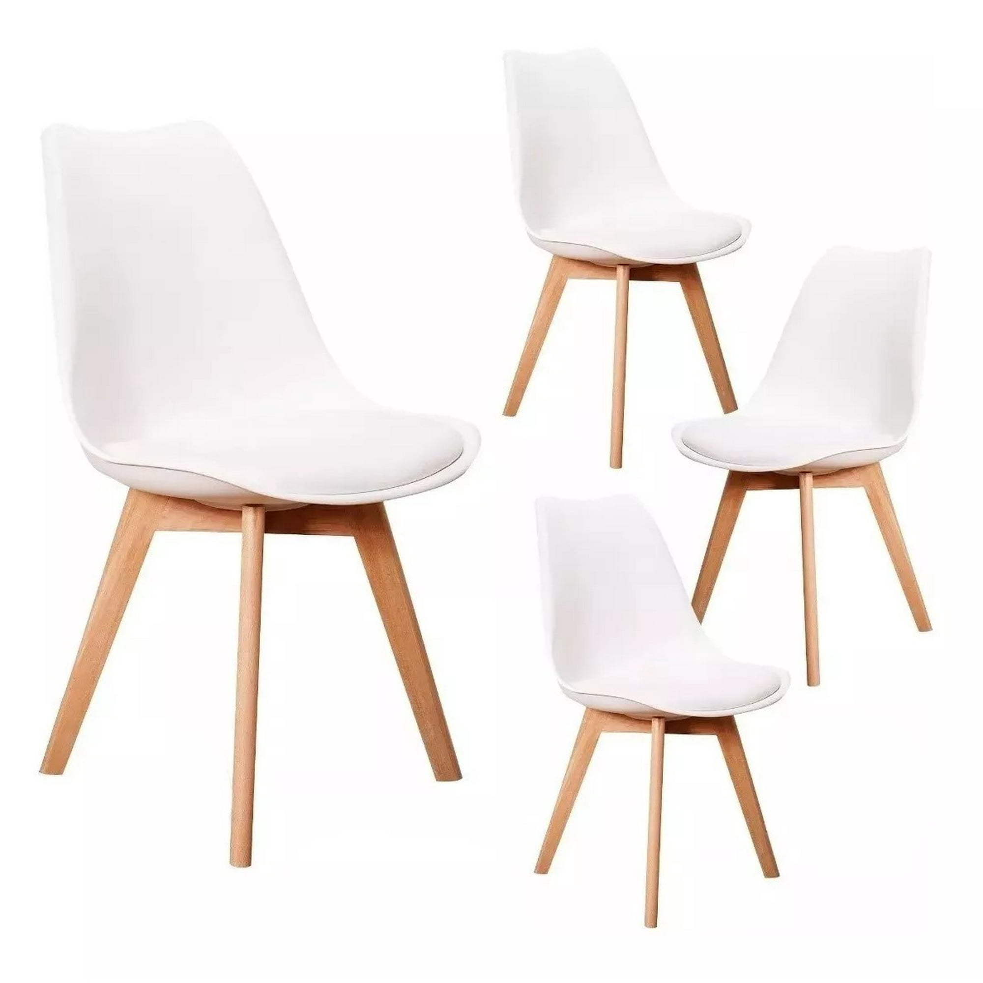 Habita2 Chile - 4und Silla De Comedor Tulip Acolchada - Blanco