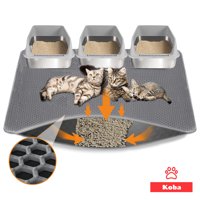 Koba - Alfombra Atrapa Arena De Gatos Tapete Arenero Michi 120X70Cm Gris