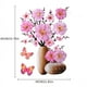 thumbnail image 4 of 1pc Wall Decal, 3D Pink Superposition Floral Wall Sticker, Waterproof Decorative Bronzing Wall Sticker For Bedroom Living Room, Home Decor, 4 of 5