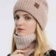 thumbnail image 3 of Conjunto de gorro y bufanda de invierno para mujer, hombre y mujer, gorro de punto suave y cálido, gorro unisex con forro polar, gorro para nieve y esquí., 3 of 5