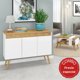 thumbnail image 2 of Set Living Rb03-Rm01 Buffet 3 Puertas + Mesa Centro Blanco Nogal, 2 of 6