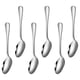 thumbnail image 1 of 6 piezas, 20,3 cm, acero inoxidable Kailatong, cuchara, cuchara sopera, cuchara de postre, plato roto, apto para lavavajillas, juego de 6 piezas, 1 of 5