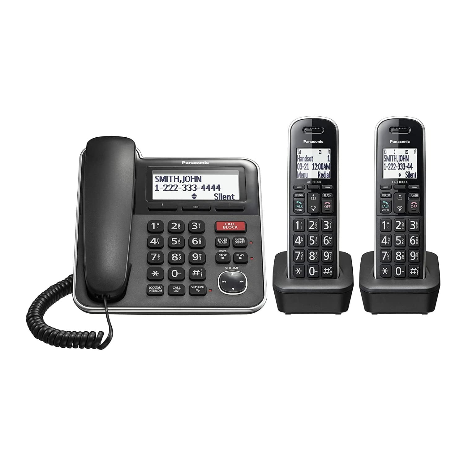 Sistema Telefónico Con Cable/inalámbrico Panasonic Kx-tgb852b - 2 Auriculares