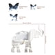 thumbnail image 3 of 1pc Mirror Elephant Chasing Butterfly Wall Sticker, Scene Decor, Room Decor, 3 of 4