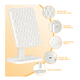 thumbnail image 3 of Espejo De Maquillaje Triple Plegable Con Luz Led Y Aumento M Blanco, 3 of 3