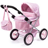 Dolls Pram Bayer Trendy Rosa Y Estampado Animal Con Bandolera
