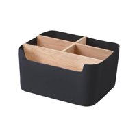 Bothyi - Soporte De Control Remoto Organizador De Maquillaje Escritorio Para Controles Remotos Artículos Diversos De Cabecera Cuadrado Negro