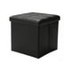 thumbnail image 1 of Puff Baul Silla Ecocuero Plegable Organizador 38cm X 38cm Negro, 1 of 3