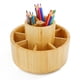 thumbnail image 1 of Organizador de escritorio Utoplike Bamboo, material de arte giratorio con 11 secciones, 1 of 7