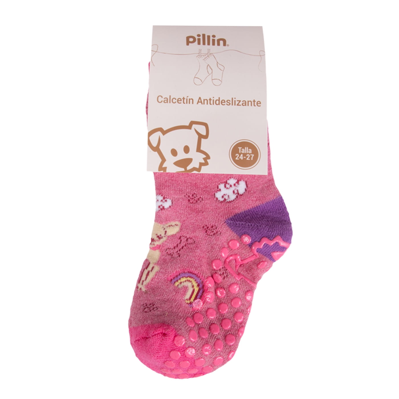 Calcetines Bebe Niña Fucsia Pillin