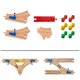 thumbnail image 1 of Set de 10 piezas de conectores para vías de tren de madera Bunu1492, 1 of 7