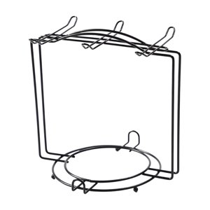 Magideal - Estante De Exhibición De Taza De Y Platillo De Hierro Con Capacidad Para 6 Tazas De Y 6 Platos Soporte De Taza Portátil De Material Acero Inoxidable