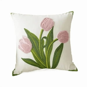 Genérico - Fundas De Cojines Bordadas A Elección 45X45 Diseño 17 Color Blanco