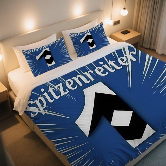 HSV Leader Logo Design Duvet Cover Set Vintage Printed Bedding Soft And Breathable