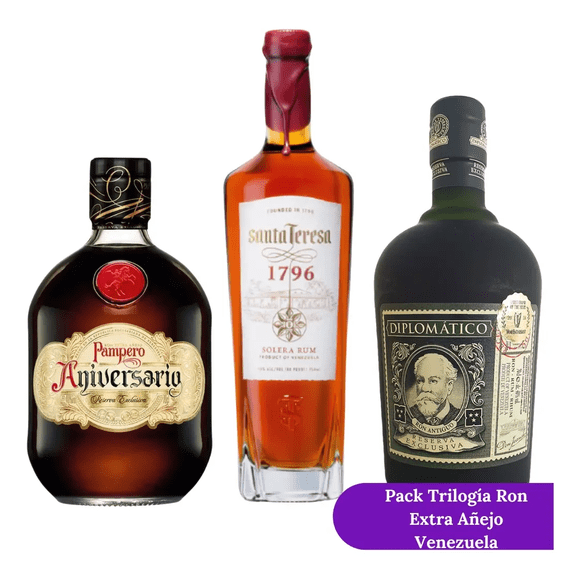 Pack Trilogía Ron Extra Añejo Venezolano - 750ml