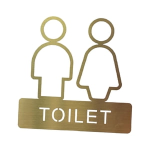 Bothyi - Letrero De Baño Decorativo Para Hombres Y Mujeres, Tablero De Señalización De Metal Para Baño, Pared, Restaurante, 1 Pieza