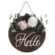 thumbnail image 2 of Flower Hello Welcome Sign Wreaths Garland Hanging Sign Para Pared Windows Rose, 2 of 5