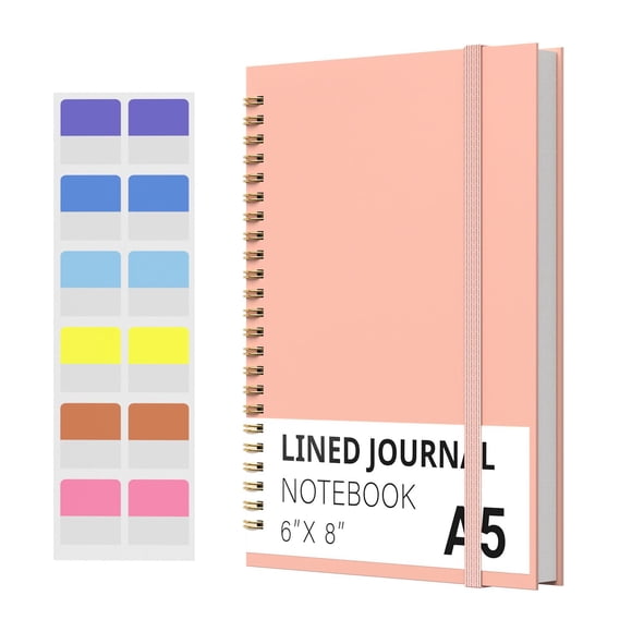 Cuaderno YDMADE A5 15×20 cm Espiral con Tapa Dura Rosa, 120 págs