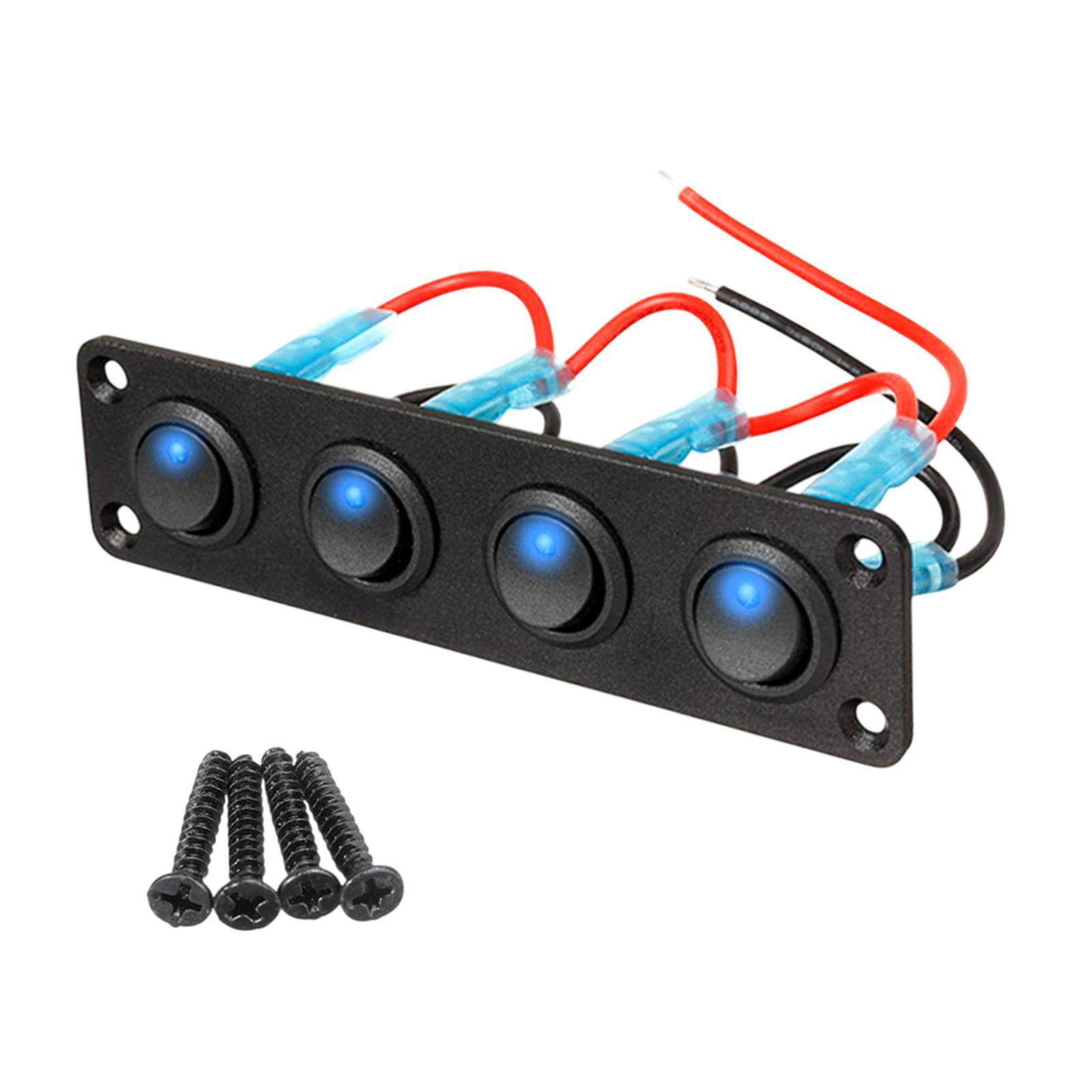 Ioensy - Panel De Interruptores Basculantes Para Control De Palanca Basculante Marino Panel De Interruptores De Botón D