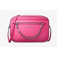 Cartera Michael Kors Womens Jet Set Large Signature Logo Top Zip Crossbody Bag Dragonfruit